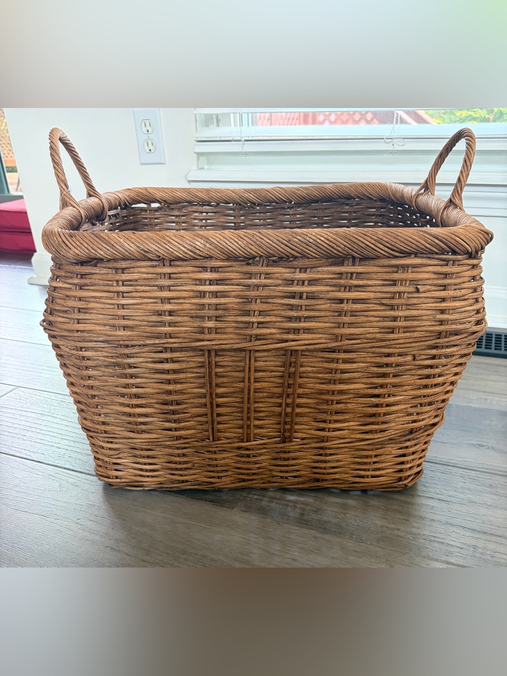 Large Square Rattan Harvest Basket - Threshold designed with Studio McGee